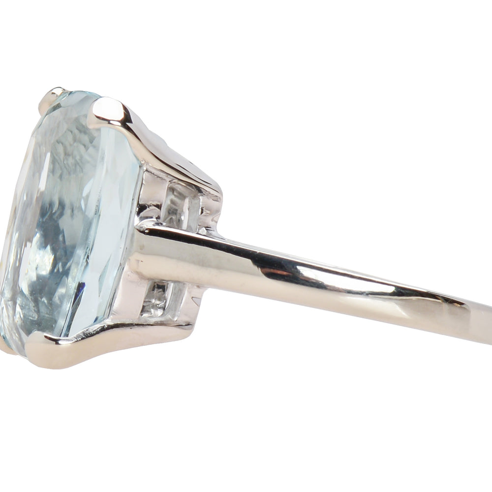 
                      
                        Serenity - Cushion Cut Aquamarine Vintage Ring
                      
                    