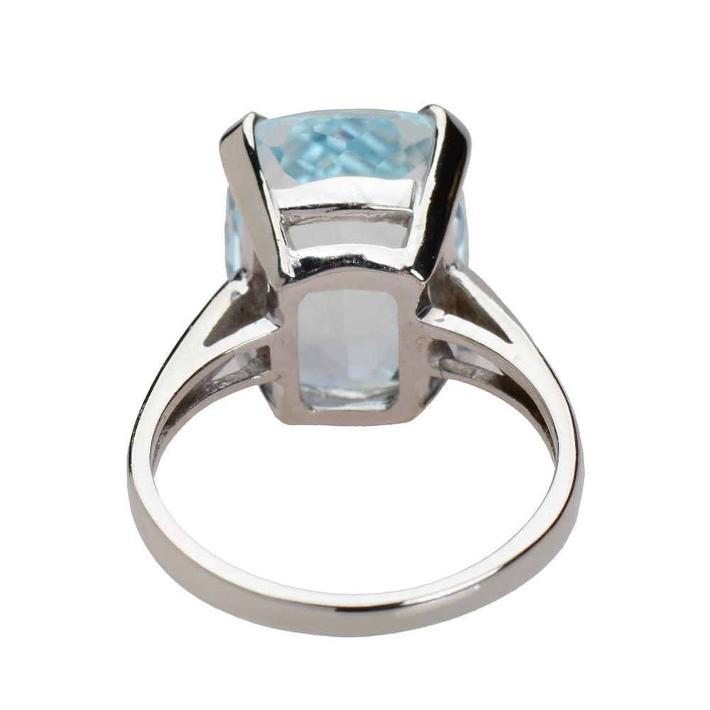 
                      
                        Serenity - Cushion Cut Aquamarine Vintage Ring
                      
                    