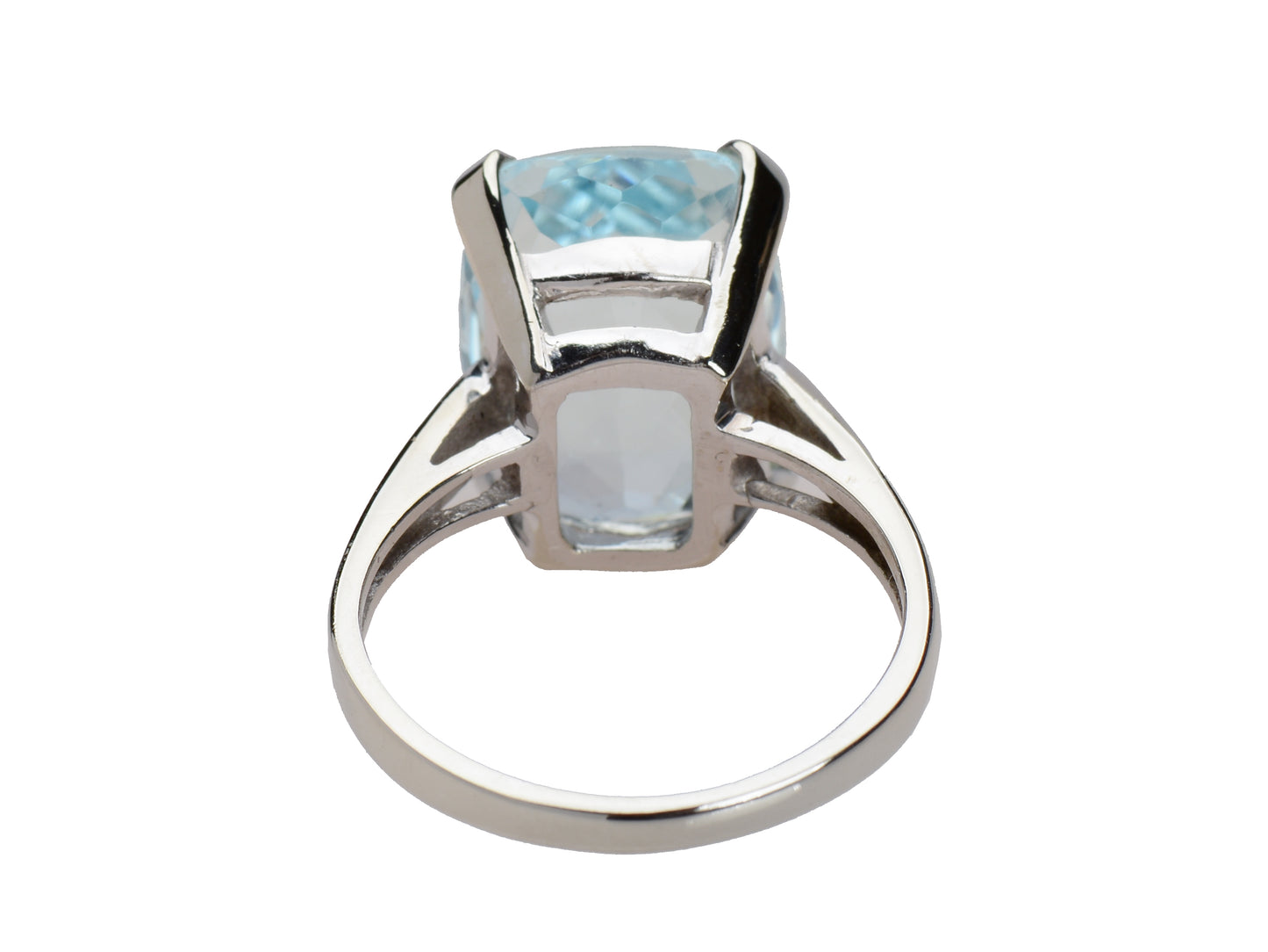 Serenity - Cushion Cut Aquamarine Vintage Ring