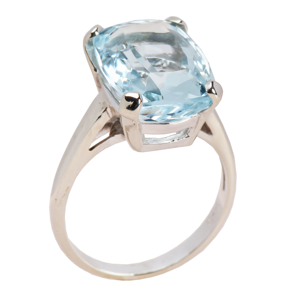 
                      
                        Serenity - Cushion Cut Aquamarine Vintage Ring
                      
                    