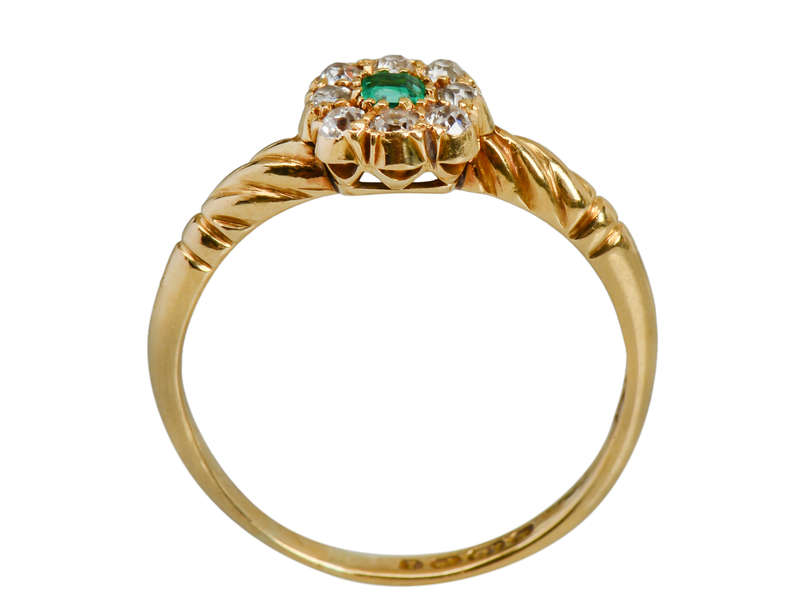 Twister - Emerald Diamond Antique Ring 1908