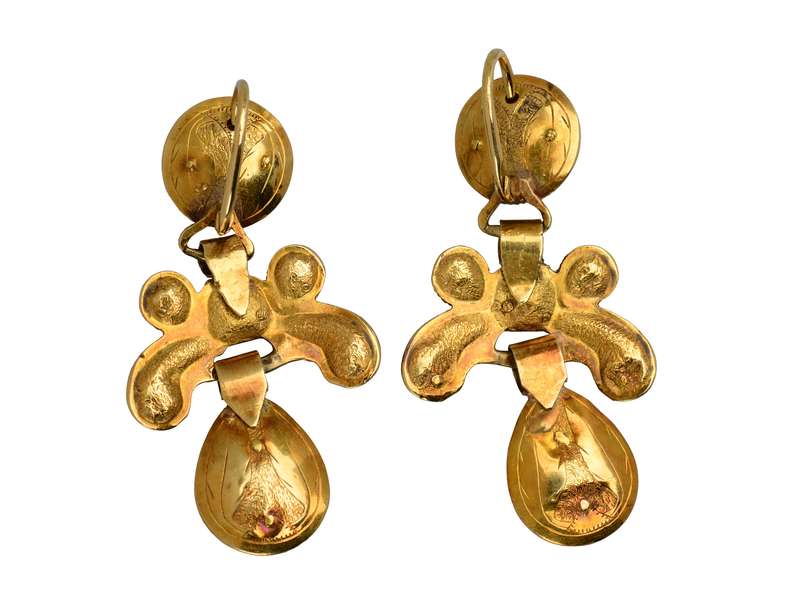Antique Early Iberian Emerald Earrings
