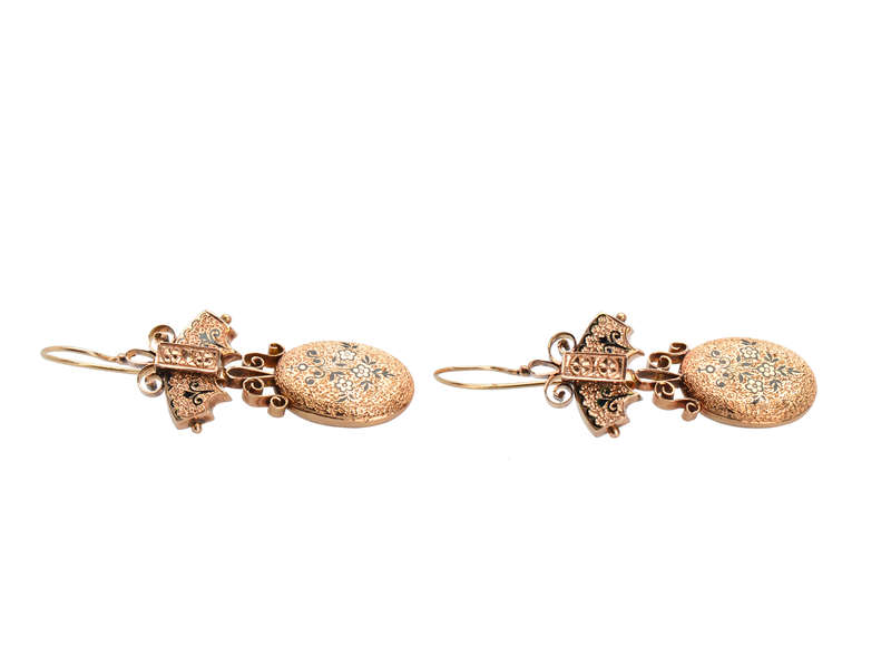 American Victorian Taille d'Epargne Earrings