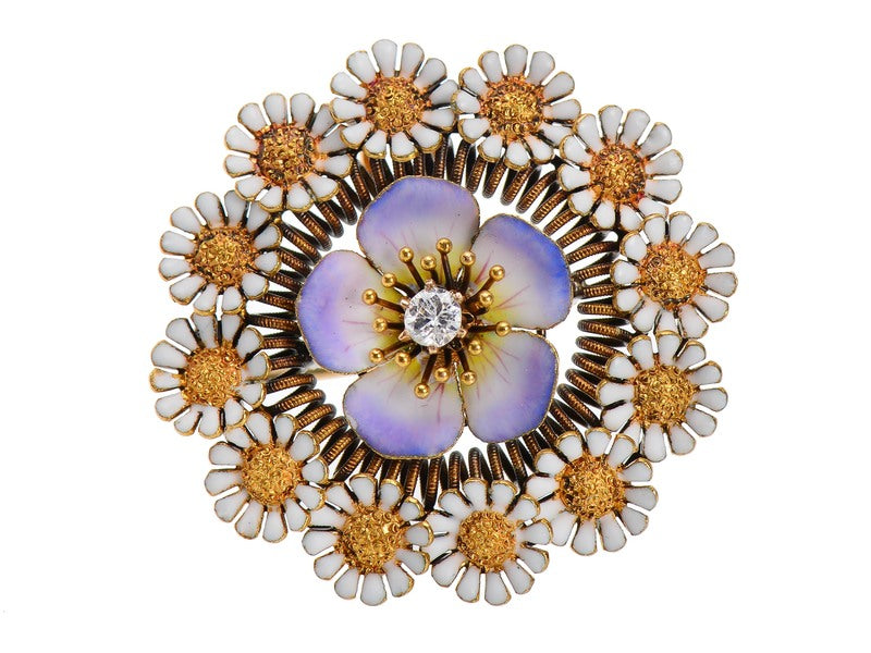 
                      
                        Art Nouveau Flower Brooch Pendant
                      
                    