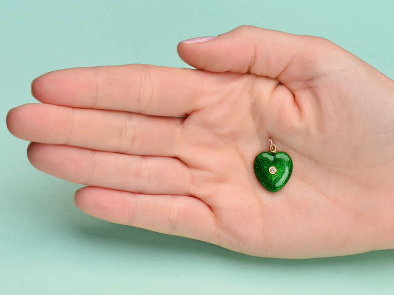 Awakening - Enamel Diamond Heart Locket