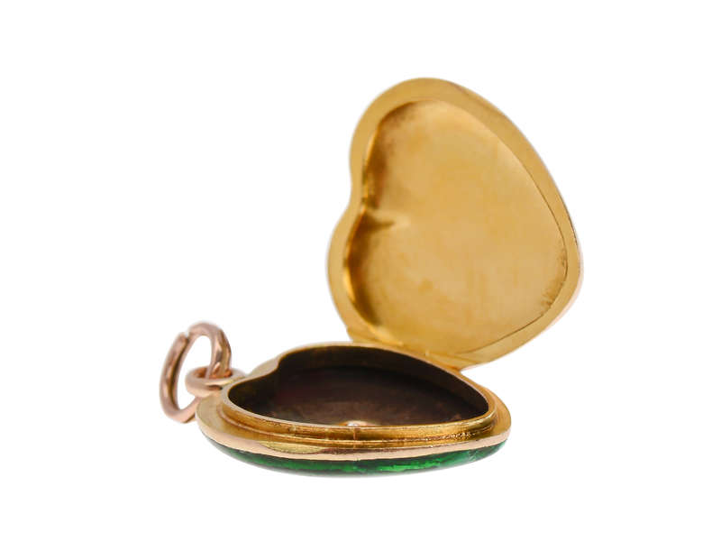 Awakening - Enamel Diamond Heart Locket