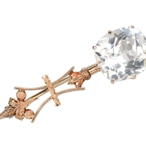 Victorian Halley's Comet Paste Brooch