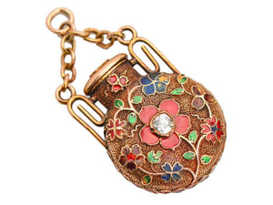 Scentsation - Enamel Perfume Bottle in Gold