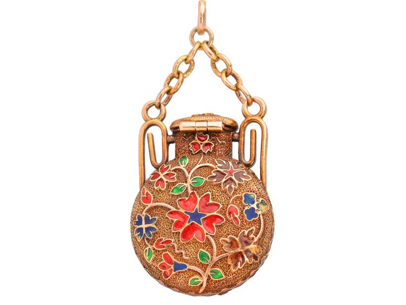 Scentsation - Enamel Perfume Bottle in Gold
