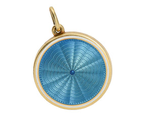 Sloan & Co. Blue & White Enamel Locket