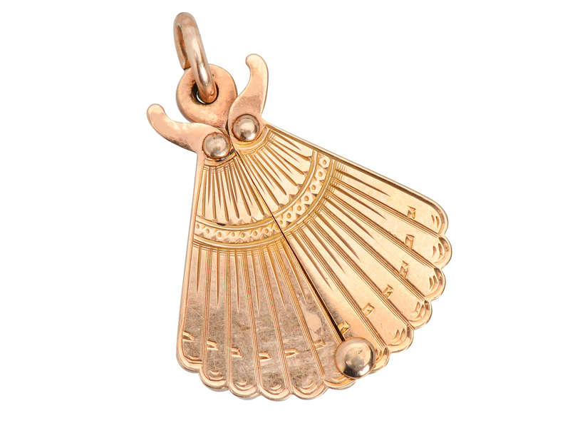 Secret History - Fan Shaped Locket of Gold
