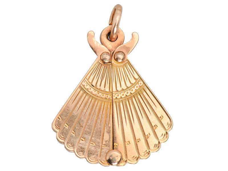 Secret History - Fan Shaped Locket of Gold