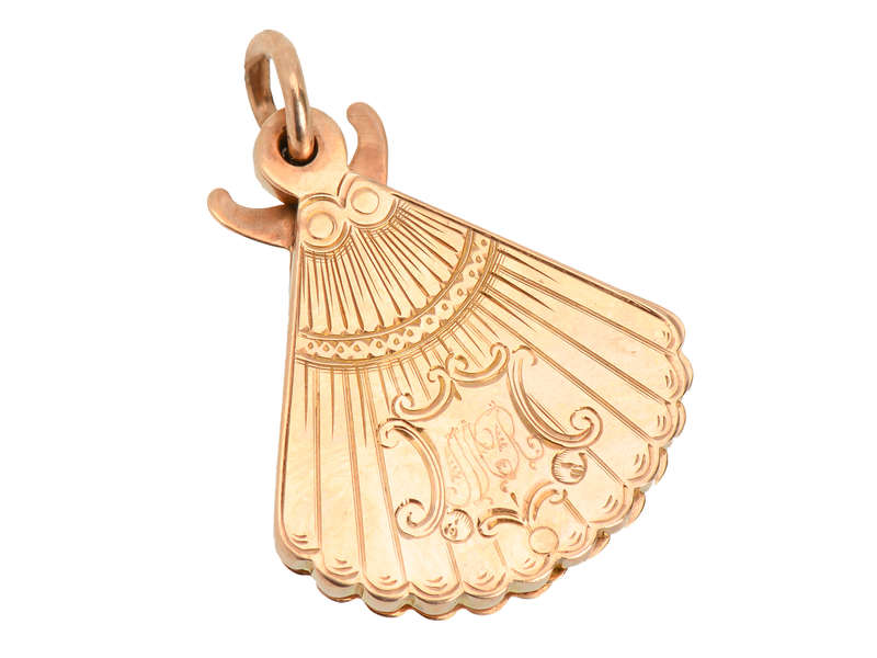 Secret History - Fan Shaped Locket of Gold