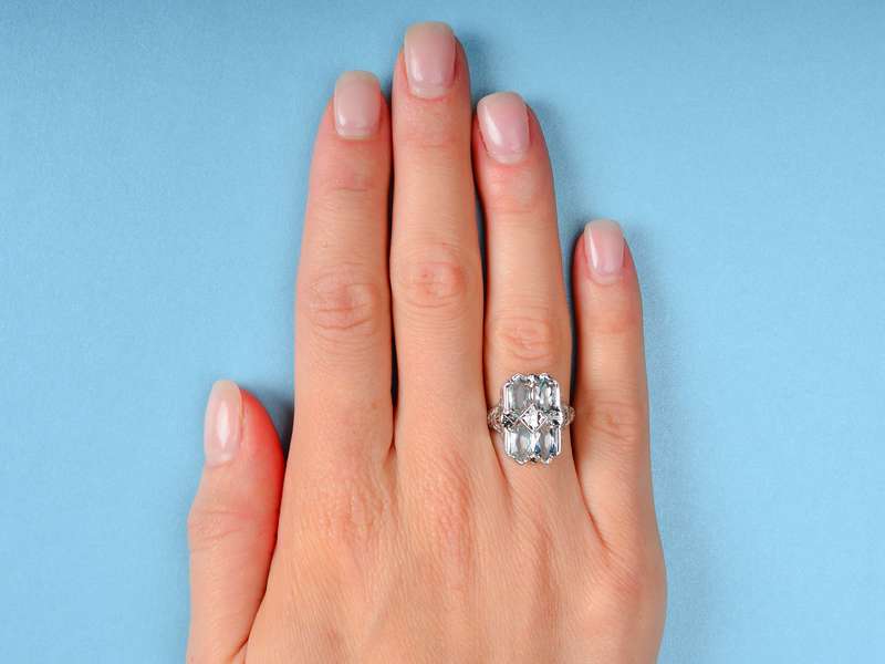 Skies the Limit - Vintage Aquamarine Ring