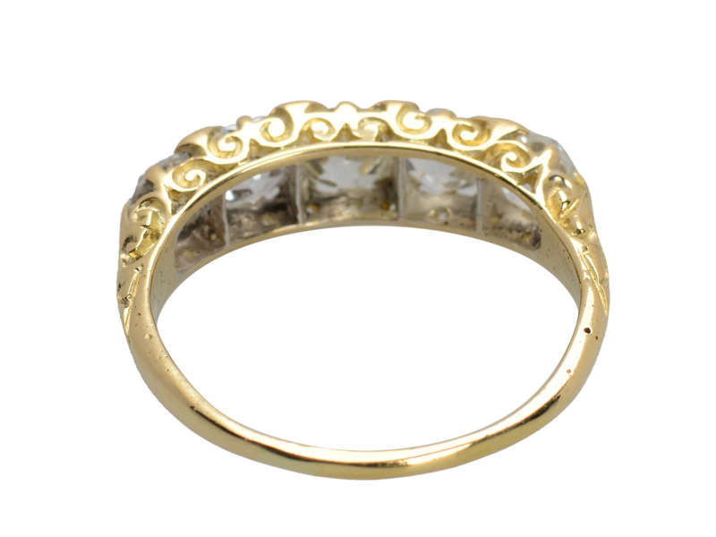 Bountiful Beauty - Five Stone Diamond Antique Ring