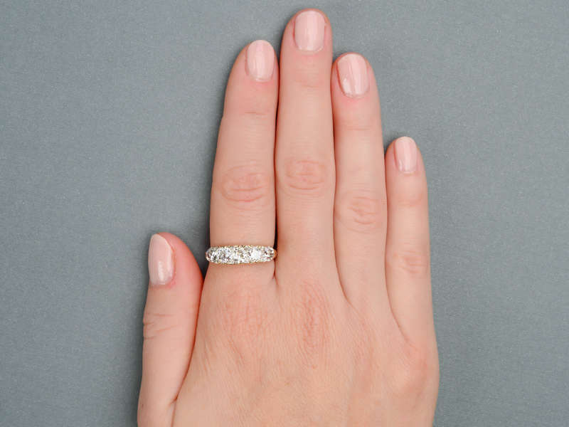 Bountiful Beauty - Five Stone Diamond Antique Ring