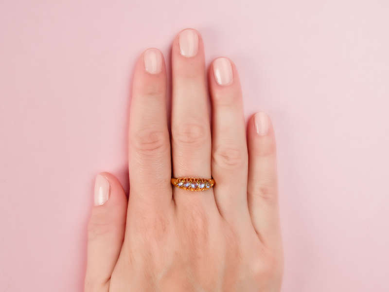 Ethereal Glow - Blue Moonstone Ring