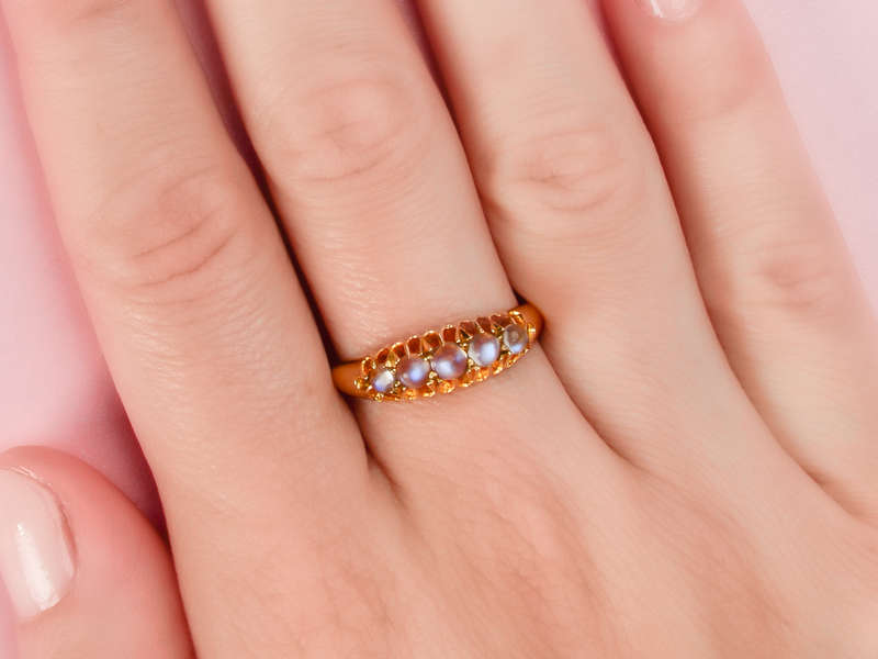 Ethereal Glow - Blue Moonstone Ring