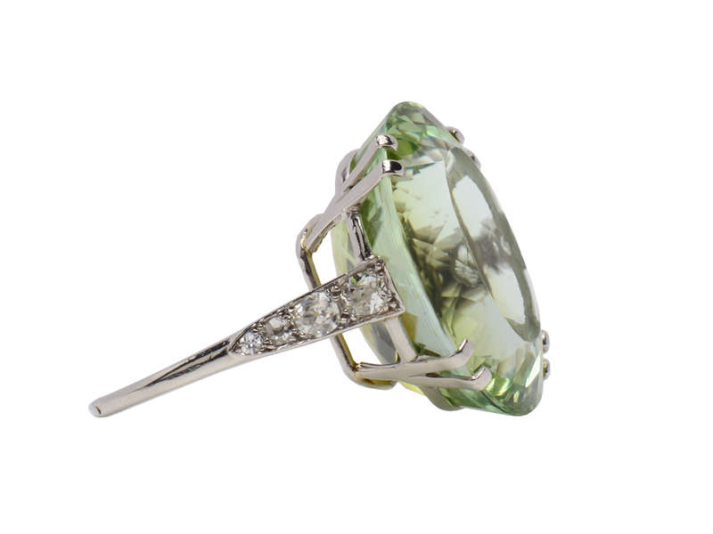 French 26.23 Carat Tourmaline Diamond Ring