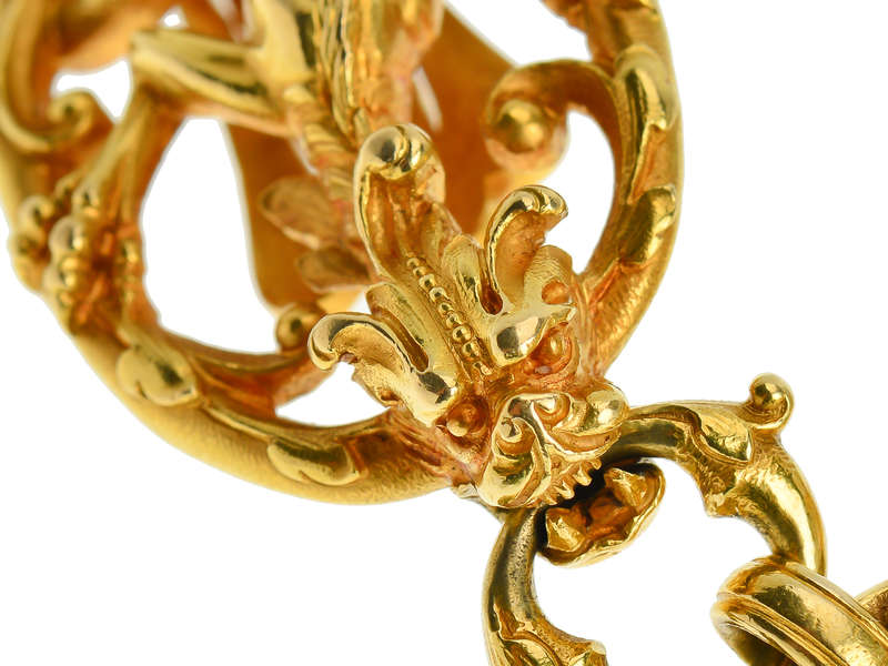 Art Nouveau Antique Dragon & Ibis Bird Fob