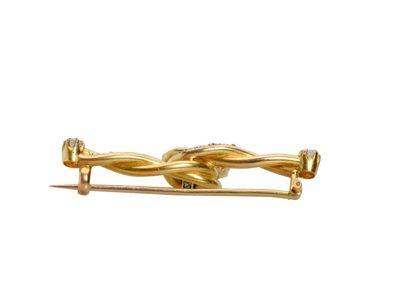 French Imperial Topaz 18k Gold Brooch