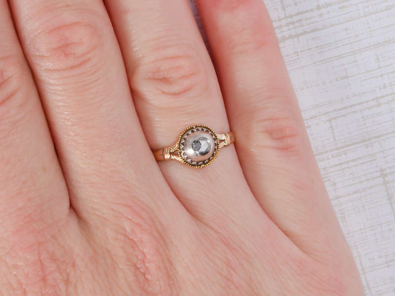 Antique 18th Century Rose Cut Diamond Ring