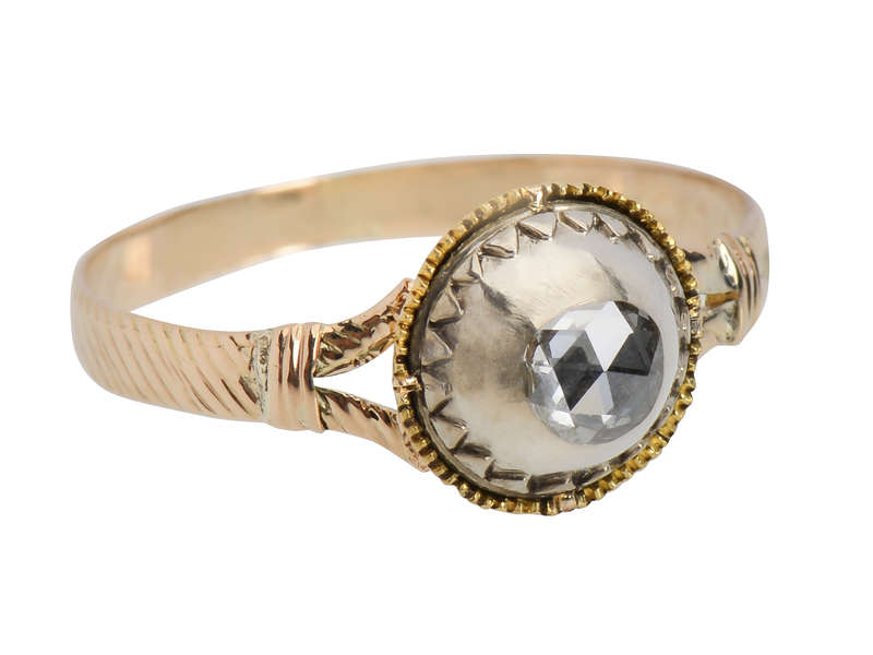 Antique 18th Century Rose Cut Diamond Ring