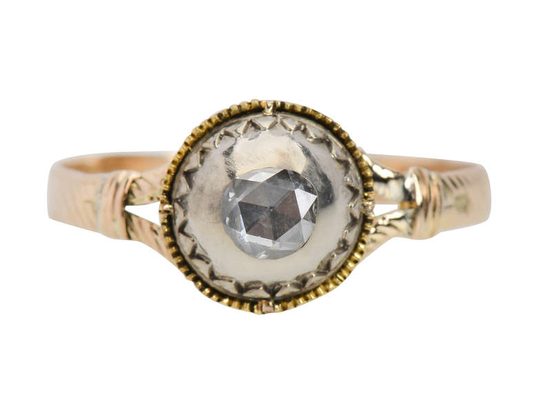 Antique 18th Century Rose Cut Diamond Ring