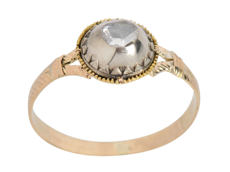 Antique 18th Century Rose Cut Diamond Ring