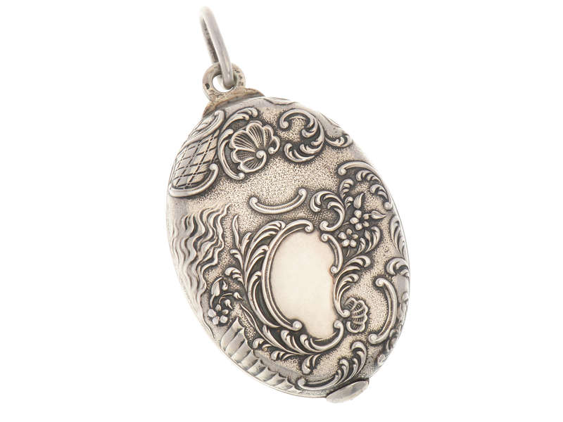 French Art Nouveau Large Slide Mirror Locket