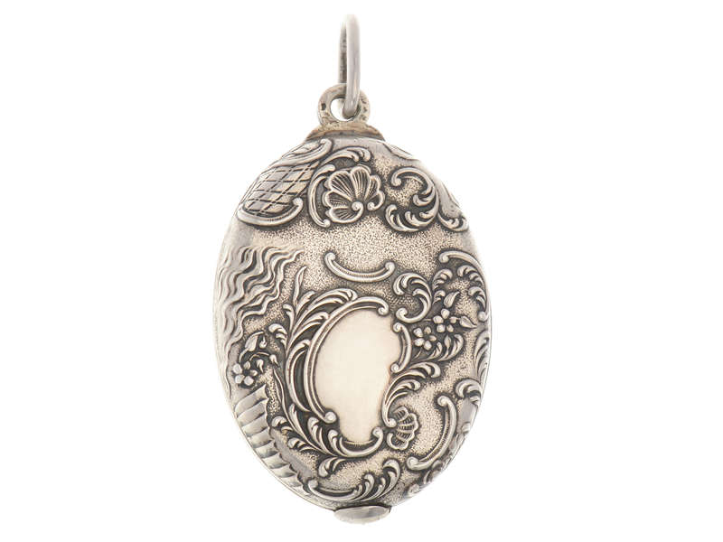 French Art Nouveau Large Slide Mirror Locket