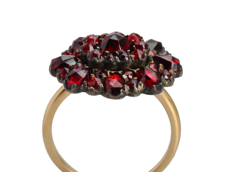 Bohemian Garnet Circular Ring