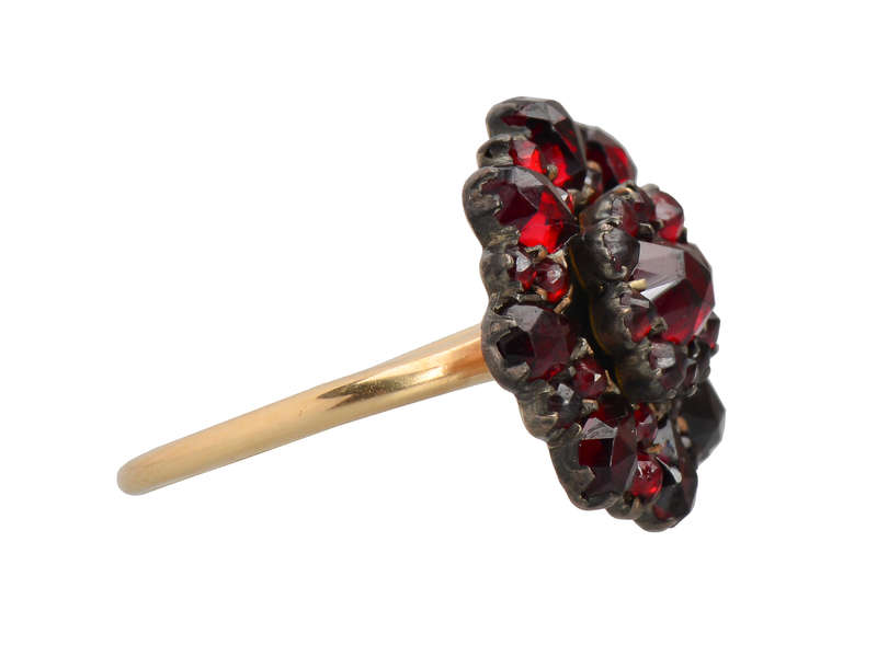 Bohemian Garnet Circular Ring