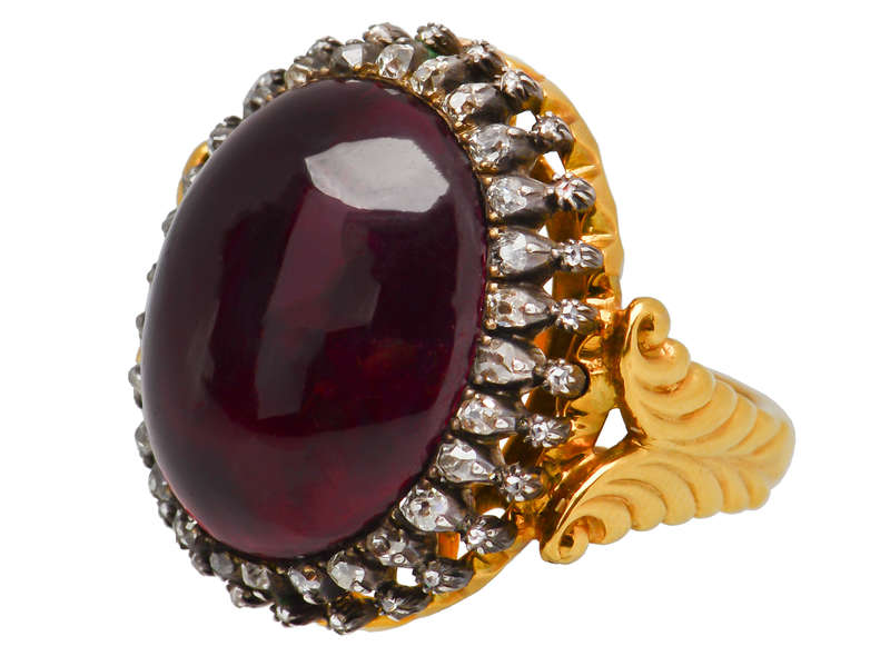 Don't Hold Back - Lavish Garnet Diamond Ring