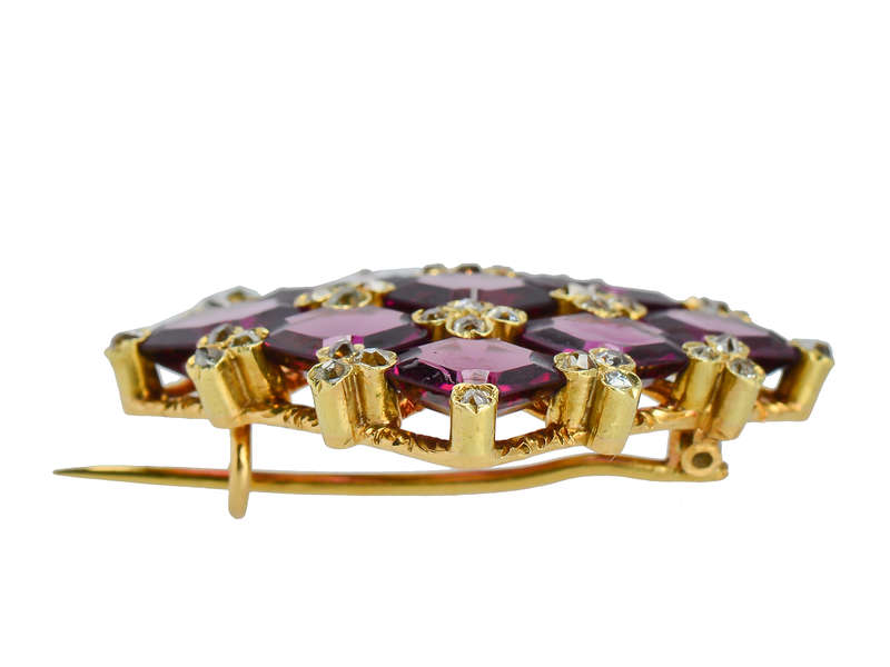 Rhapsody - Sumptuous Antique Garnet Pendant Brooch