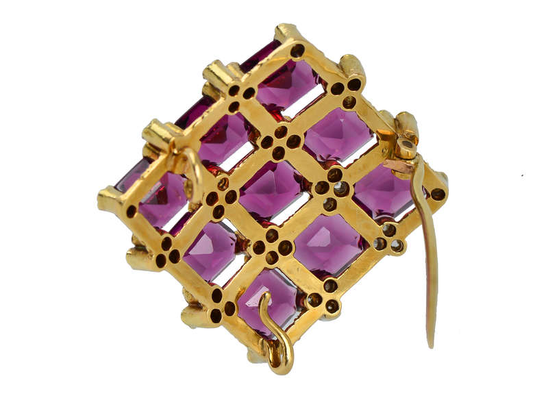 Rhapsody - Sumptuous Antique Garnet Pendant Brooch