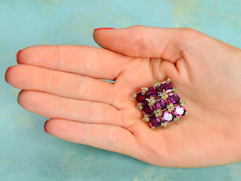Rhapsody - Sumptuous Antique Garnet Pendant Brooch