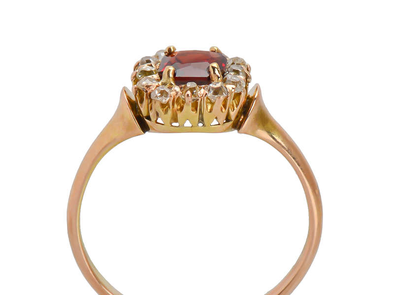
                      
                        Victorian Garnet Diamond Ring
                      
                    