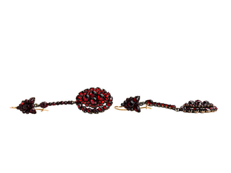 Victorian Bohemian Garnet Earrings