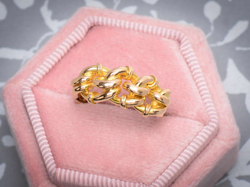 Triple Love Knot 18k Gold Ring