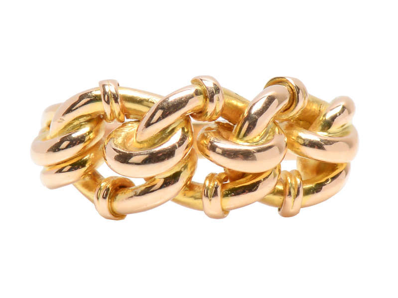 Triple Love Knot 18k Gold Ring