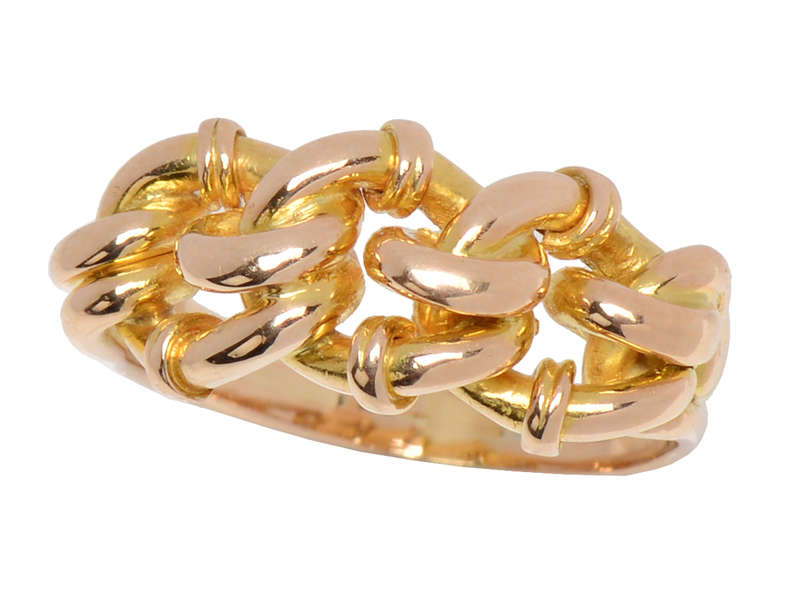 Triple Love Knot 18k Gold Ring