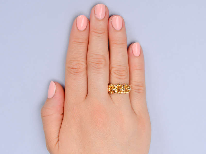 Triple Love Knot 18k Gold Ring