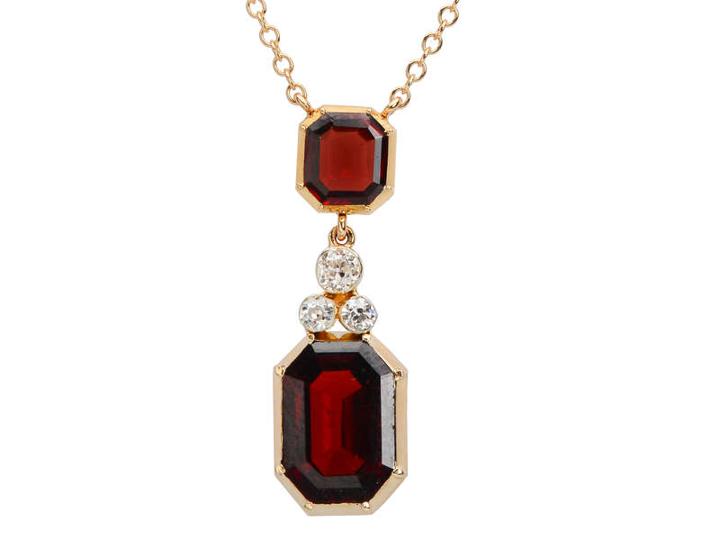 Warm Wishes - Garnet Diamond Necklace