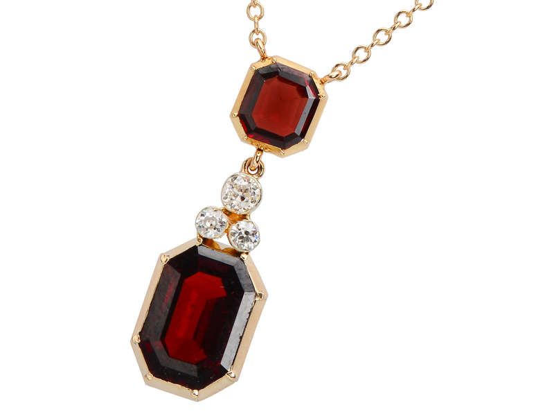 Warm Wishes - Garnet Diamond Necklace