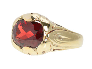 A Christmas Flower of 1922 - Antique Garnet Ring