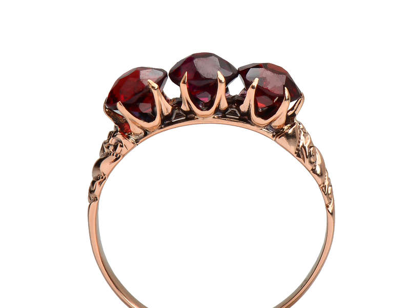 Antique Three Garnet Ring of December 23, 1903