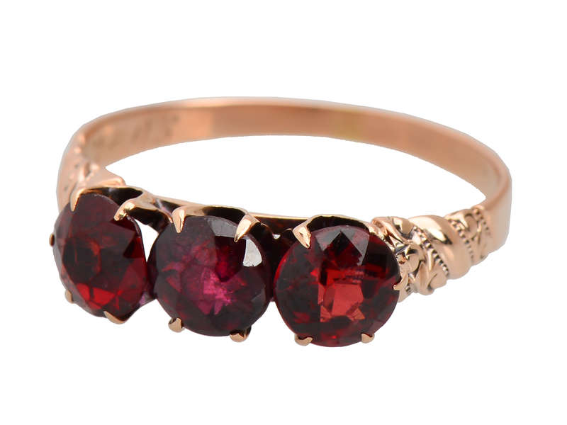 Antique Three Garnet Ring of December 23, 1903