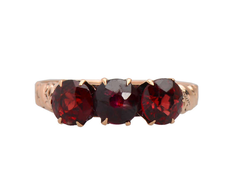 Antique Three Garnet Ring of December 23, 1903