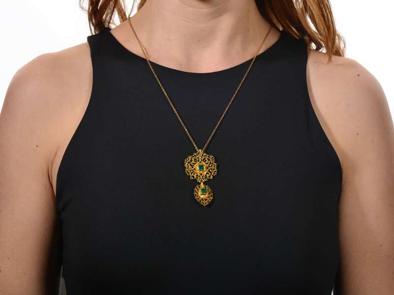 Colombian Emerald 18th Century Spanish Pendant